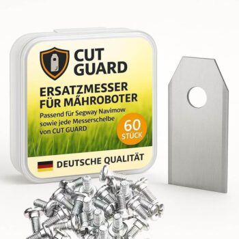 High-quality 60 x replacement blades for robotic lawnmowers 35x18x0.8 mm - Compatible with CUT GUARD blade discs, Segway Navimow