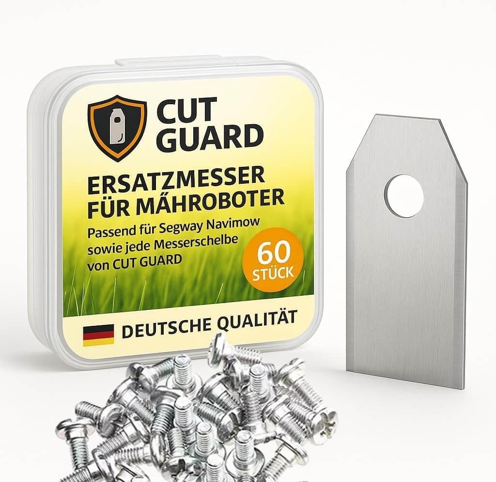 High-quality 60 x replacement blades for robotic lawnmowers 35x18x0.8 mm - Compatible with CUT GUARD blade discs, Segway Navimow