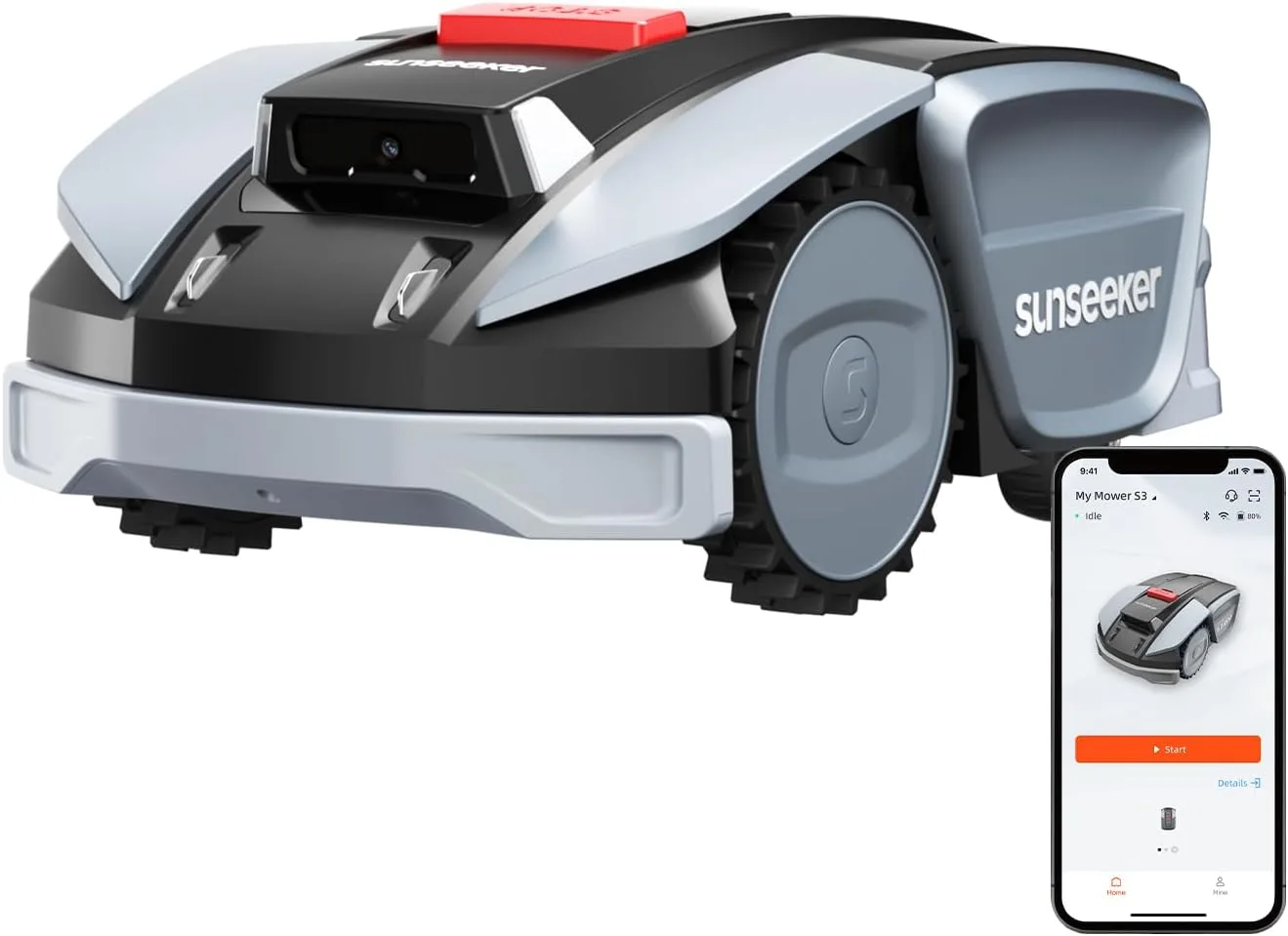 Sunseeker S3 robotická sekačka bez ohraničujícího kabelu v oficiálním produktovém pohledu