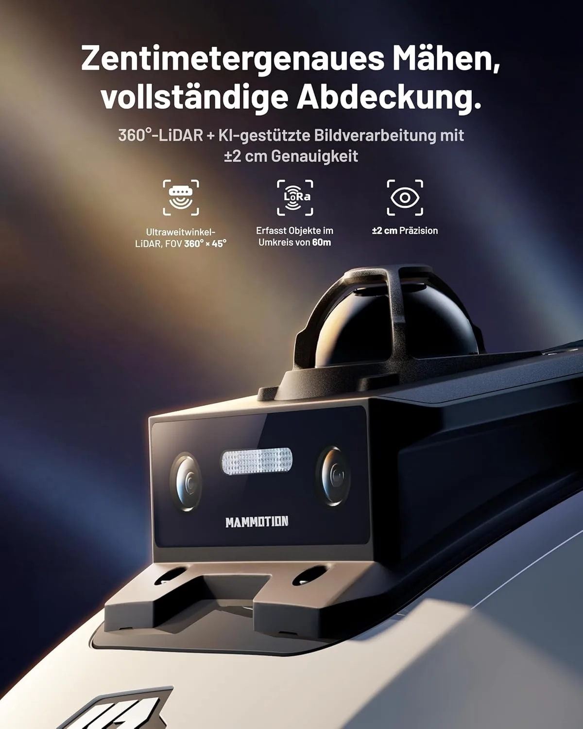 MAMMOTION YUKA mini 2 1000 s příslušenstvím a nabíjecí stanicí