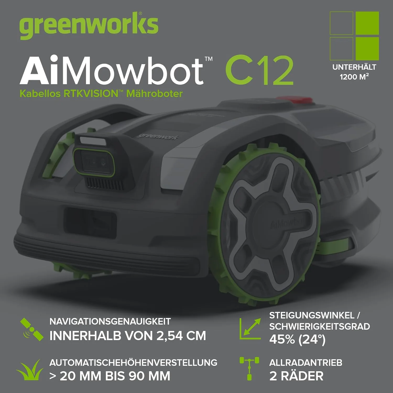 Greenworks AI Mowbot C12 im Kaufcheck: Für wen der RTK+Vision-Mähroboter wirklich Sinn ergibt