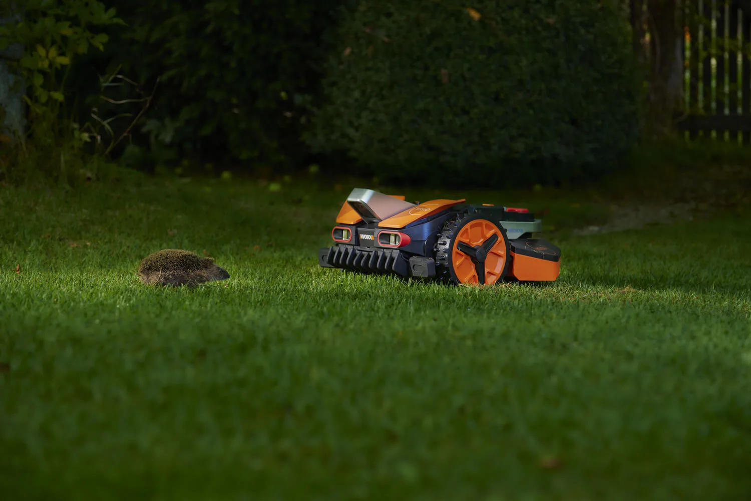 Worx Landroid Vision M600 разпознава препятствие на тревата