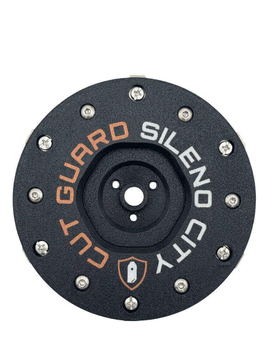 Messerscheibe kompatibel mit Gardena City - 142 mm- mit Schutz inkl. 6 Klingen – Mähroboter Mähteller & Messerteller