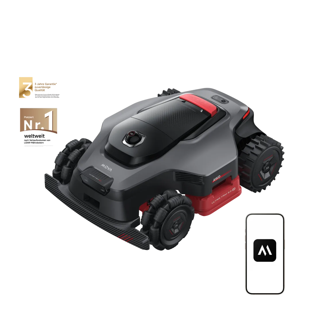 MOVA LiDAX Ultra 1000 AWD mit App-Steuerung