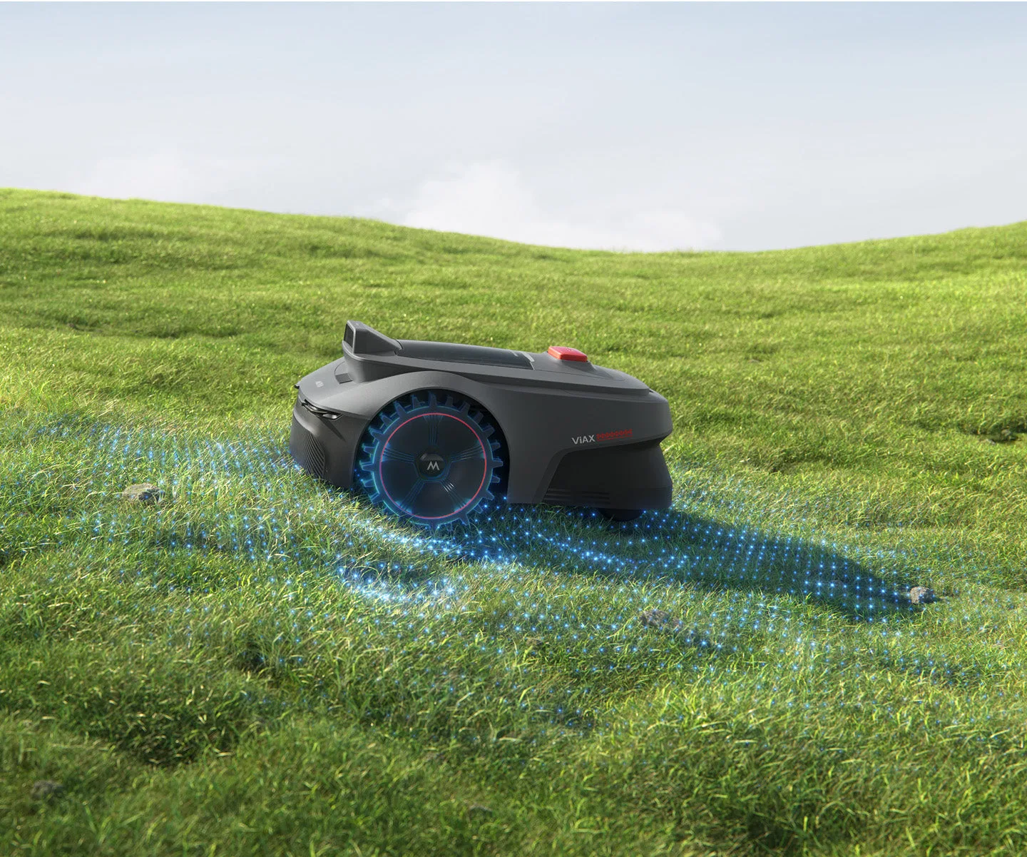 MOVA ViAX 250 auf unebenem Gelände mit Offroad-Rädern