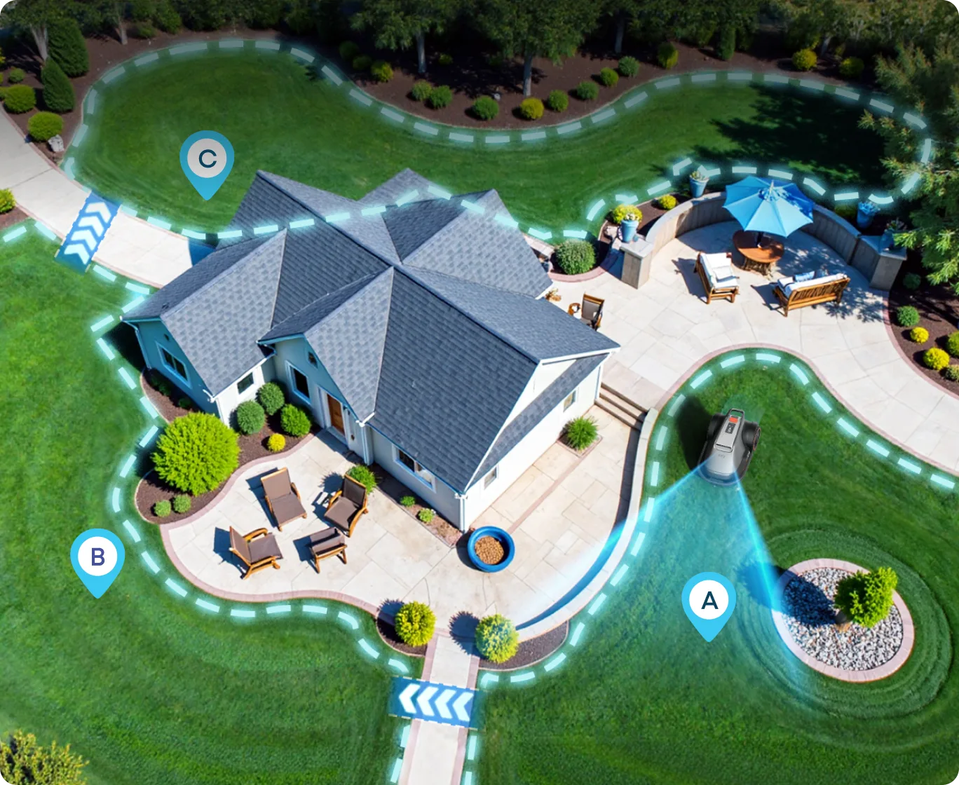 Eufy E15 und E18 mit Mehrzonen-Kartierung im Garten