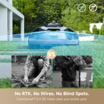 OmniSense 3.0: primerjava brez RTK in brez žic – vizualizacija v okolju vrta