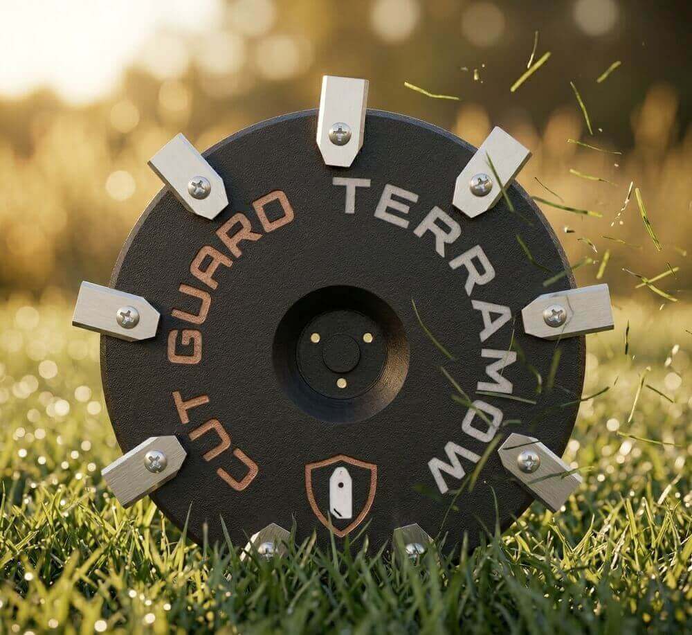 9 Klingen - Messerscheibe kompatibel mit TERRAMOW S800, S1200, V600 und V1000 inkl. 9 Klingen – Mähroboter Mähteller & Messerteller